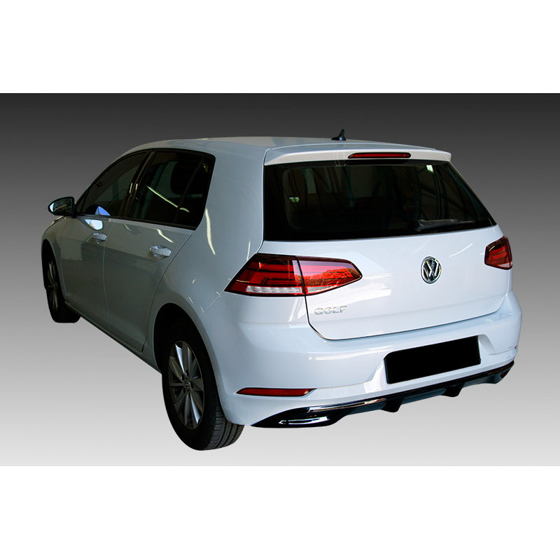 Motordrome, Grembialina paraurti posteriore (diffusore), compatibile con Volkswagen Golf VII Facelift 2017- escl. GTi / R (ABS)