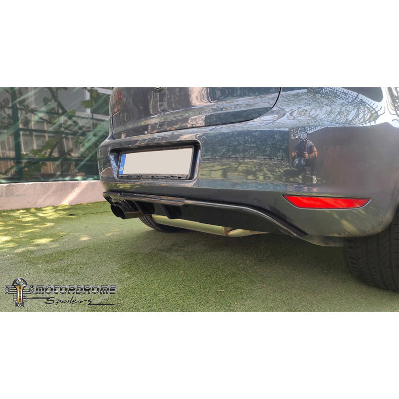 Motordrome, minigonna posteriore del paraurti (diffusore), si adatta a Volkswagen Golf VI 2008-2012 escl. GT/GTD/R/Plus/Variant (ABS)