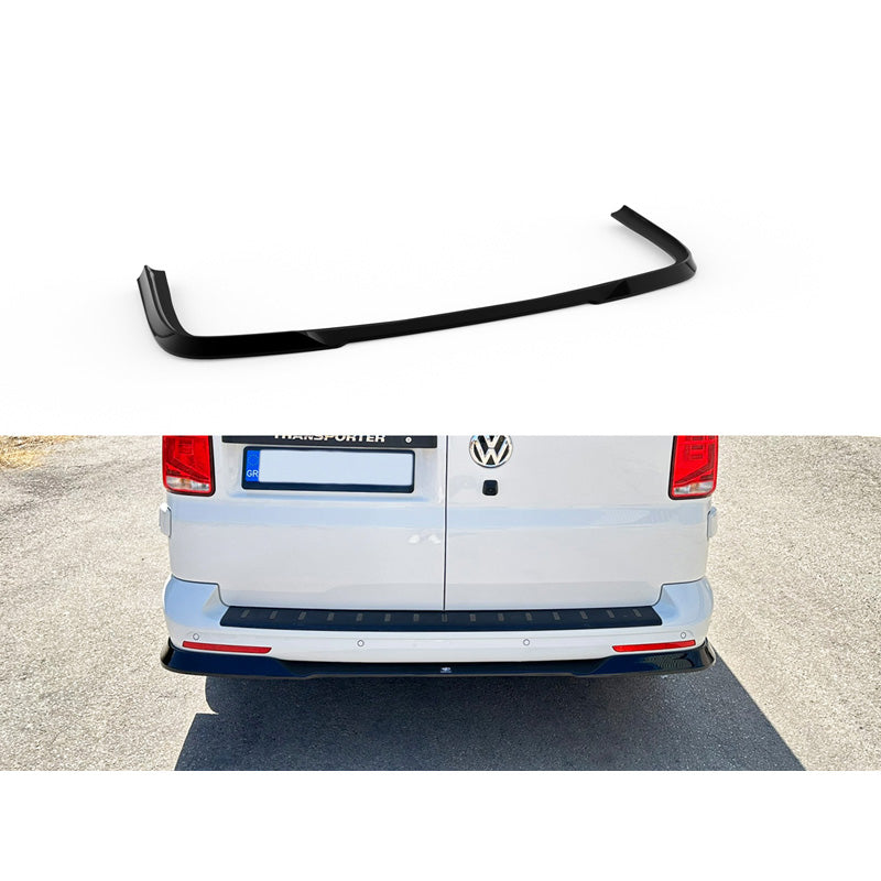 Motordrome, nakładka tylnego zderzaka (dyfuzor), pasuje do Volkswagen Transporter T6.1 LWB 2020-2022 (ABS czarny połysk)