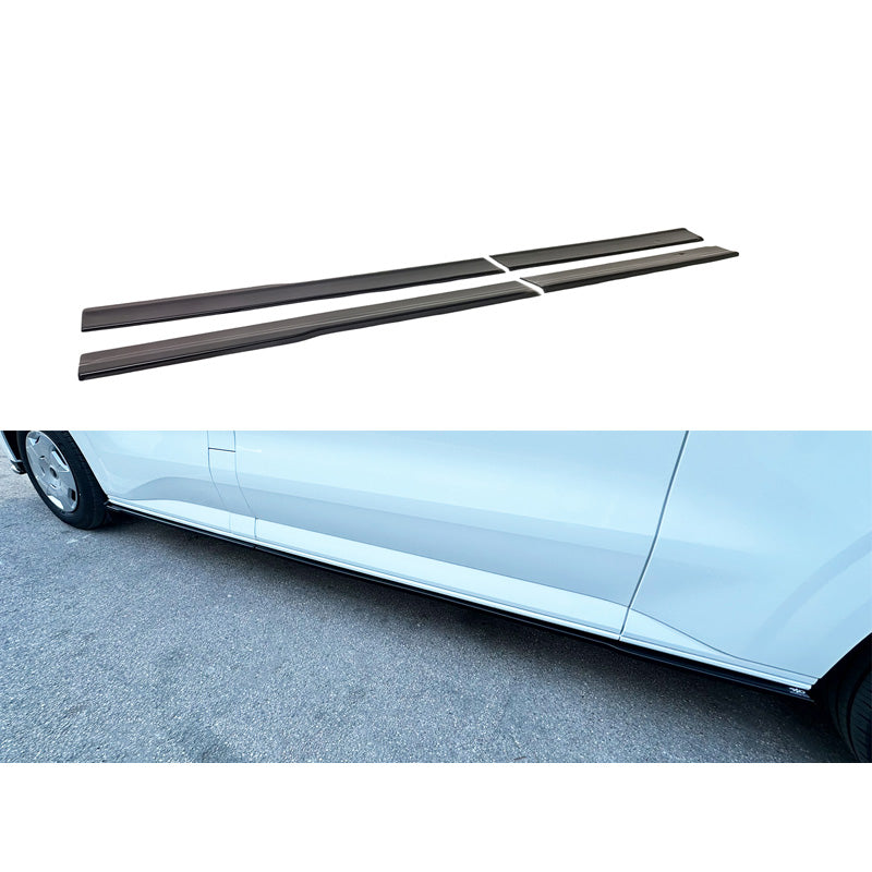 Motordrome, Side skirts, fits Ford Transit Custom LWB (V710) 2023- (ABS Glossy black)