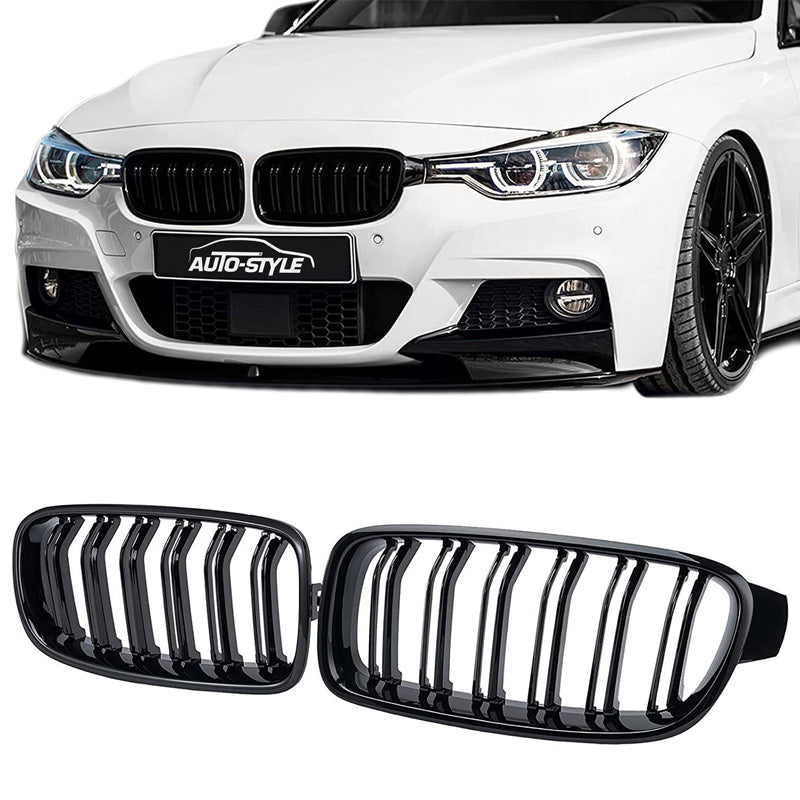 Leskle černá maska chladiče, pasuje na BMW 3-Series F30/F31 2012-2016 'M-Style'
