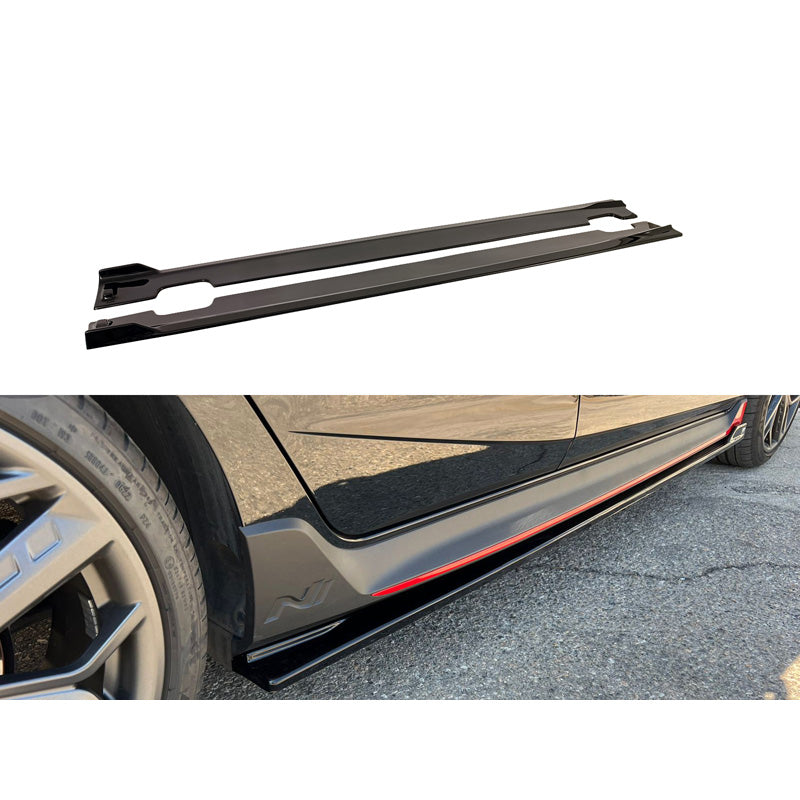 Motordrome, Side skirts, fits Hyundai i20 III N / N-Line 2020- (ABS Glossy black)