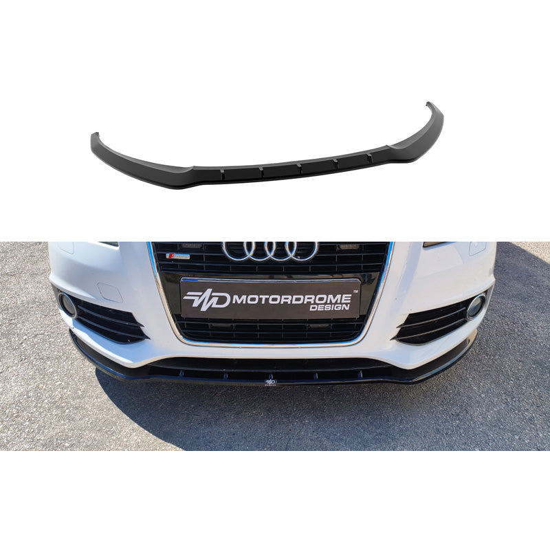 Motordrome, Spoiler avant, noir brillant, compatible avec Audi A3 (8P) S-Line Facelift (2008-2012)