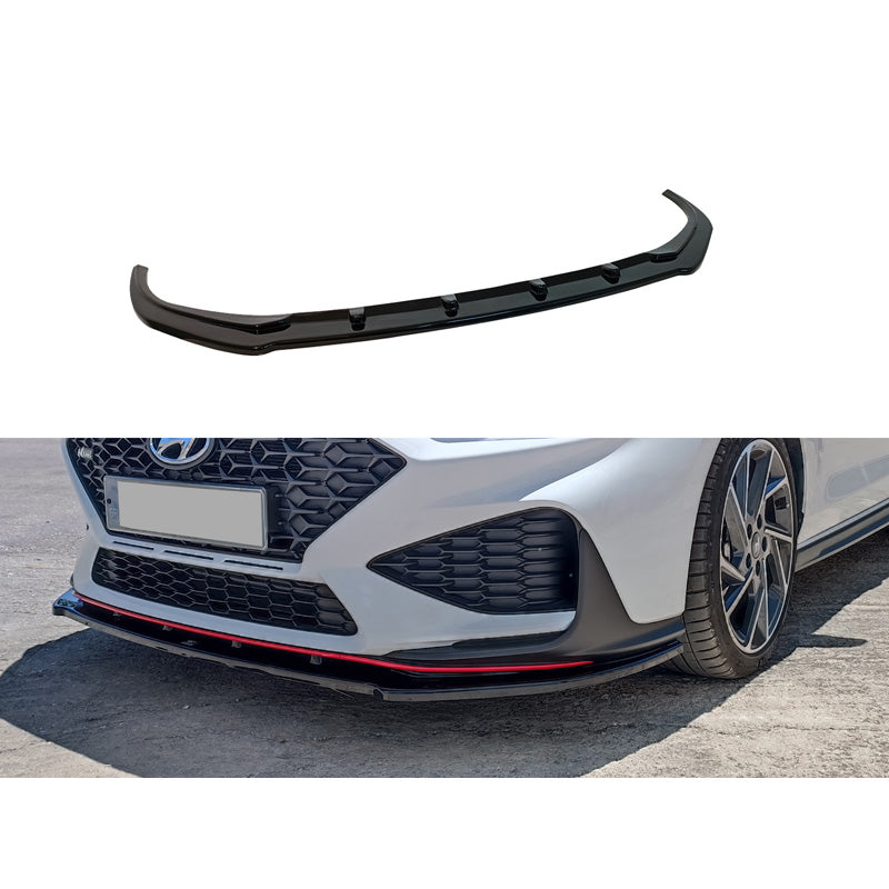 Motordrome, Spoiler avant, compatible avec Hyundai i30 III N/N-Line Hatchback/Fastback restylé 2020- (ABS noir brillant)
