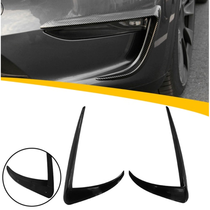 AutoStyle, mistlampkapjes - zwart - voor Tesla Model 3 2017- - glanzend ABS - set van 2