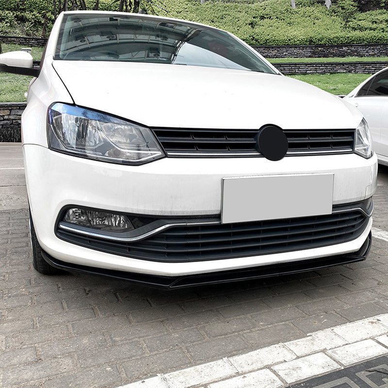 AutoStyle, Front spoiler lip, Passer til Volkswagen Polo 6R/6C (2009-2017), Glossy sort ABS