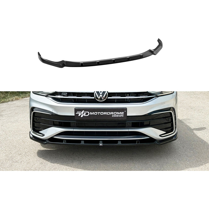 Motordrome, Front Spoiler, Gloss Black, fits Volkswagen Tiguan II (AD1) R / R-Line Facelift (2020-2024)