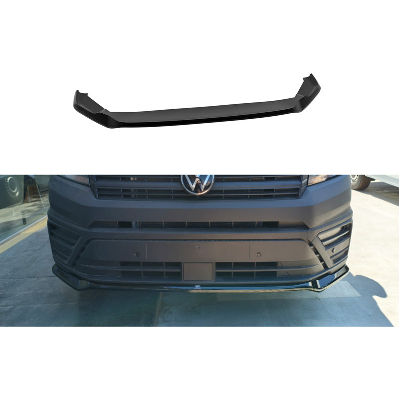 Motordrome, frontspoiler, ABS in hoogglans zwart, past op Volkswagen Crafter II (2016-) & MAN TGE (2017-) pre-facelift