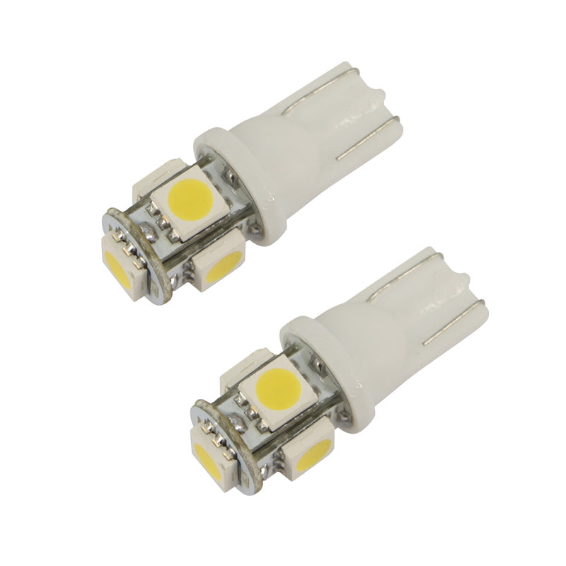 AutoStyle, bombillas LED T-10 12V con óptica xenón amarillas - juego de 2 uds. (5050-3 chips)