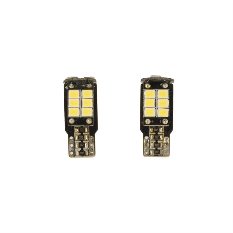 AutoStyle, lampadine LED T-10 15Q - 12V effetto xenon bianco - 2 pezzi - con resistenza CAN-bus
