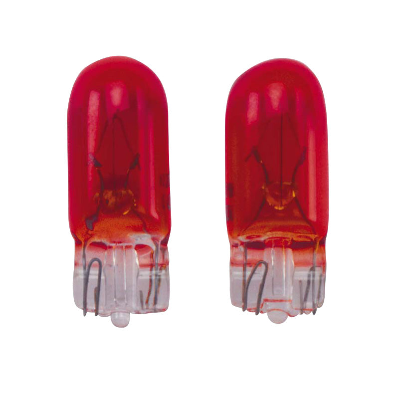 AutoStyle, T-10 12V/5W rode lampen (gecoat) - set van 2 st.