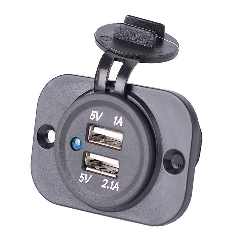 AutoStyle, adapter USB 2xUSB 5V 2,1A & 1A - 12V-24V