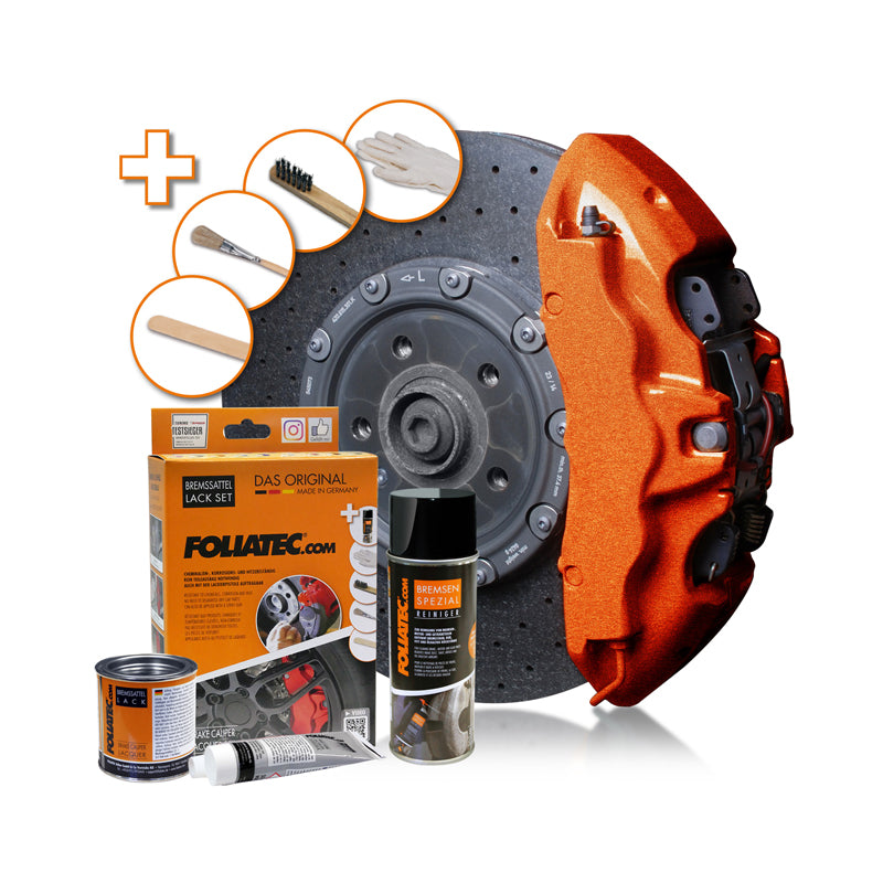 Foliatec, barva na brzdové třmeny, Cosmic Orange Metallic, 3komponentní