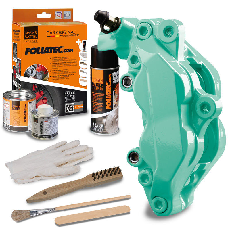 Foliatec, malowanie zacisków hamulcowych,- ocean turquoise - 3 Components