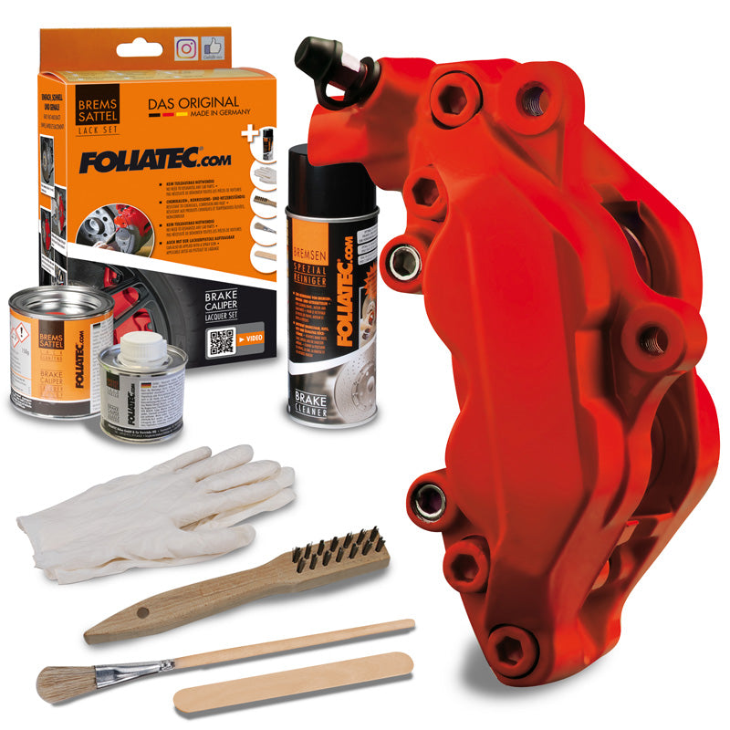 Foliatec, Brake Caliper Coating - racing rosso matt - 3 Components