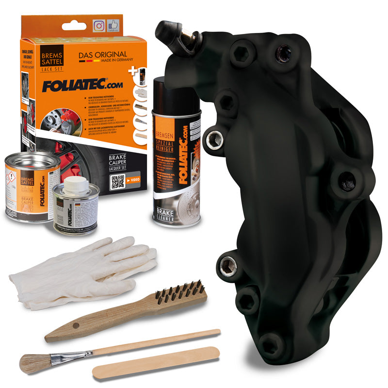 Foliatec, malowanie zacisków hamulcowych,- midnight black mat - 3 Components