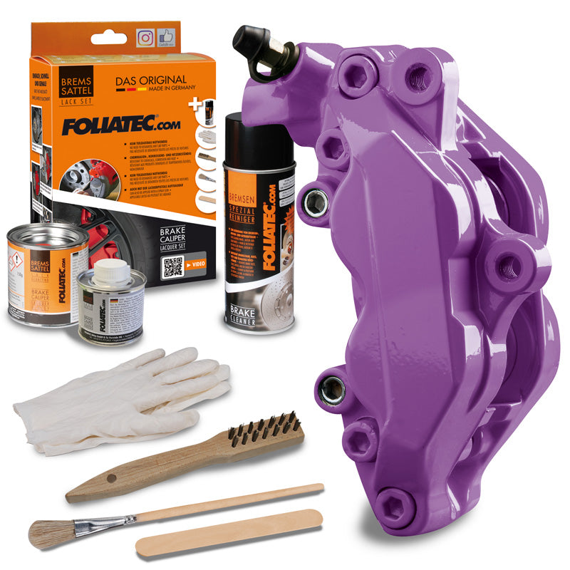 Foliatec, Brake Caliper Coating - deep violet - 3 Components
