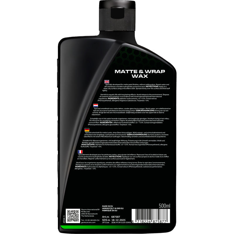 Gecko, Matte & Wrap Wax, 500ml