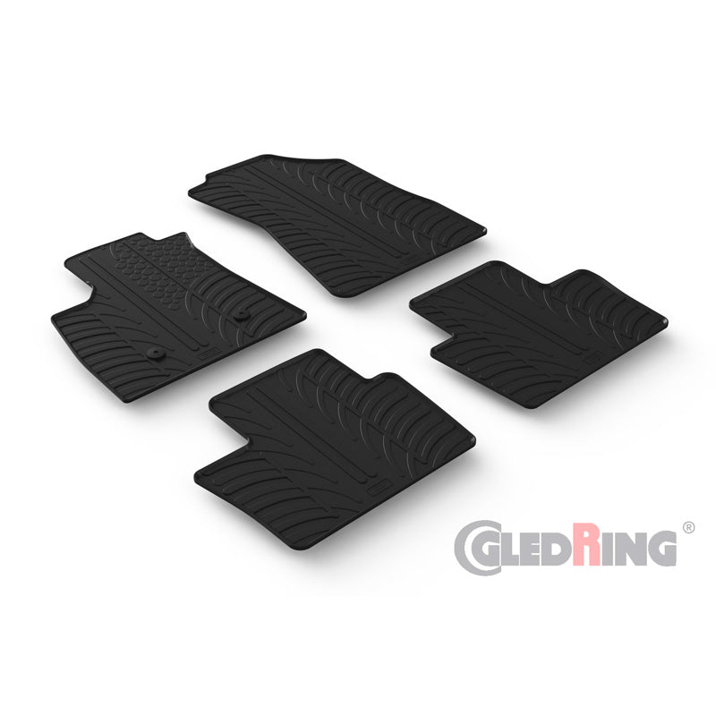 Gledring, Rubber Mats, fits Renault Austral-e E-Tech Hybrid 2022- (T profile 4 parts)