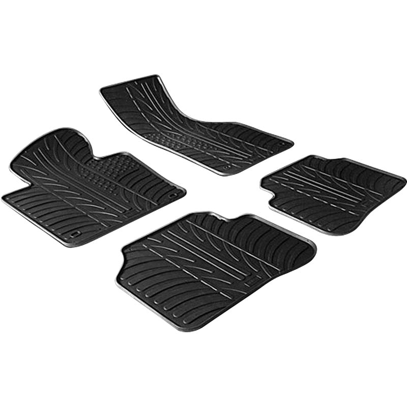 Gledring, alfombrillas de goma, se adapta a Volkswagen Passat 3C 2005-2010 (perfil T 4 piezas + clips)