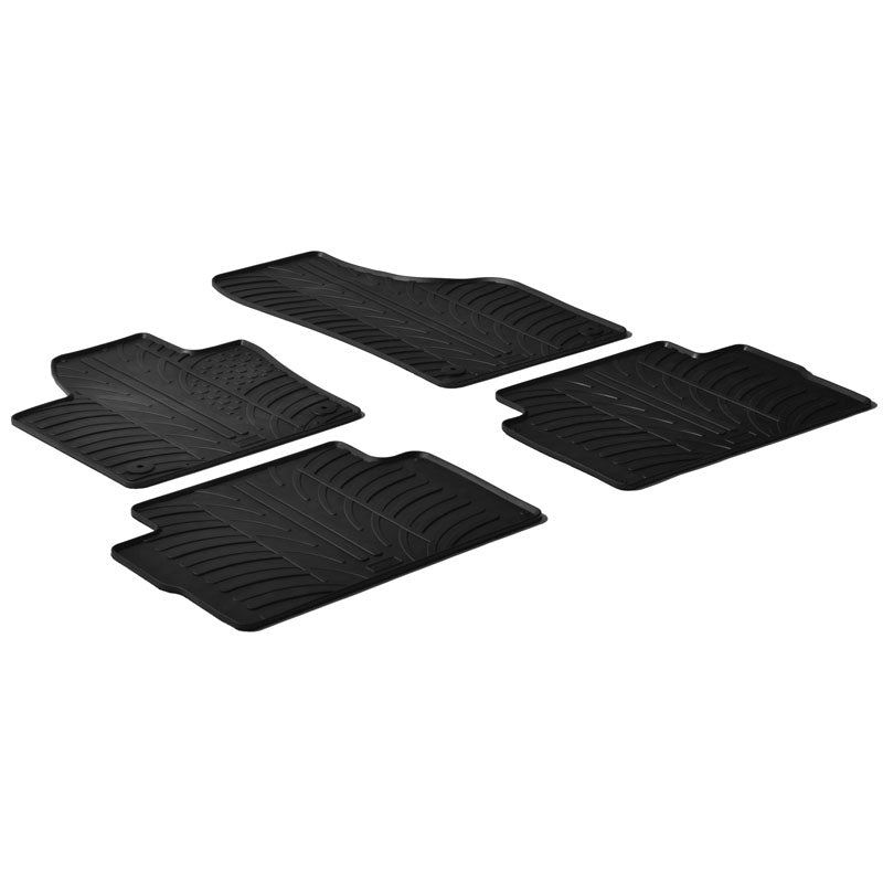 Gledring, Gummimåtter, passer til Volkswagen Sharan 2010- / Seat Alhambra 5 doors 2010- (T profile 4-dele + klips)
