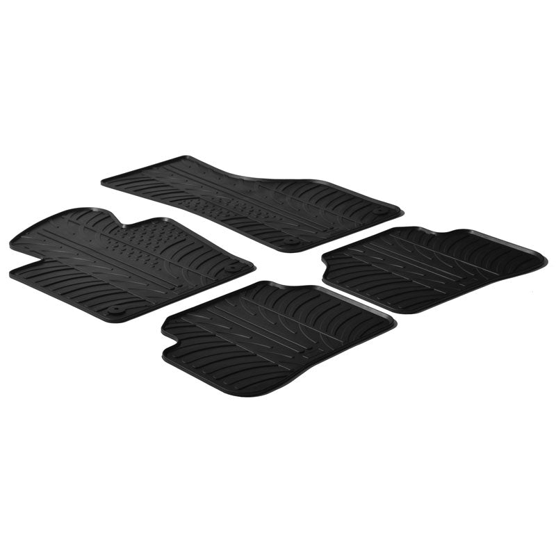 Gledring, Gumowe dywaniki, pasuje do Volkswagen Passat 2010-2014 / Volkswagen Passat CC (T profile 4-częściowy + klipsy)
