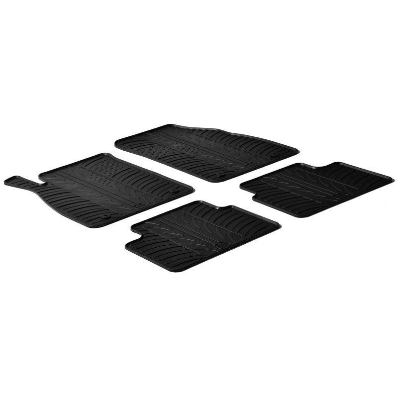 Gledring, Rubber floor mats, fits Opel Insignia 2008-2013 (T profile 4 pcs + clips)