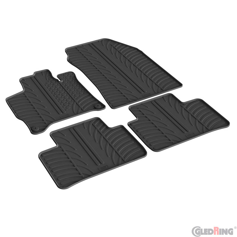 Gledring, alfombrillas de goma, perfil en T, compatible con Opel Astra L Sports Tourer MHEV 2024-, 4 piezas