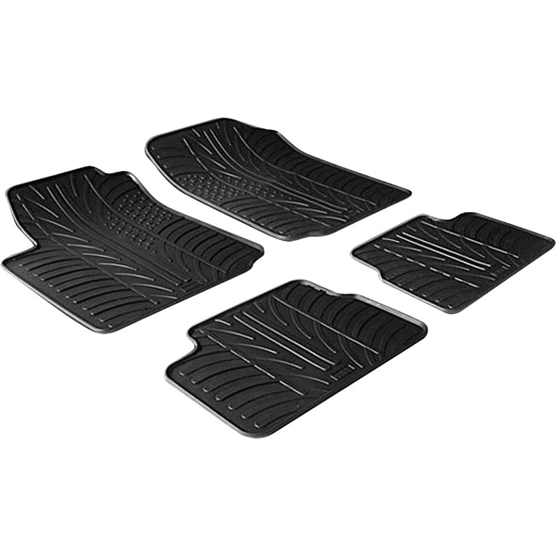 Gledring, tappetini in gomma, adatti a Citroen C3 2002-2010 (profilo a T 4 pezzi)