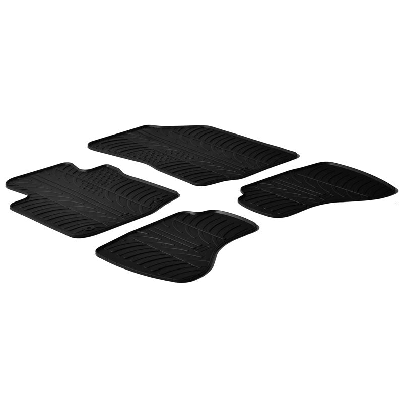 Gledring, gumové autokoberce, pasují na Citroen C1 / Peugeot 107 / Toyota Aygo 2010- (T profil 4dílná sada + klipy)