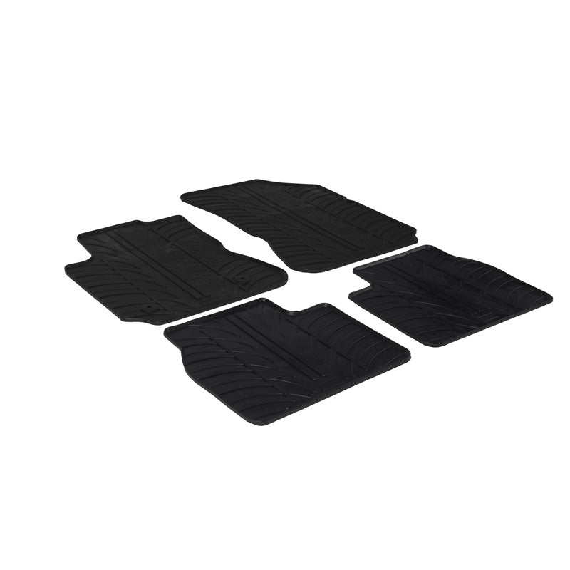 Gledring, rubber mats, fits Citroën C4 Cactus 2014- (T profile 4 pieces + clips)