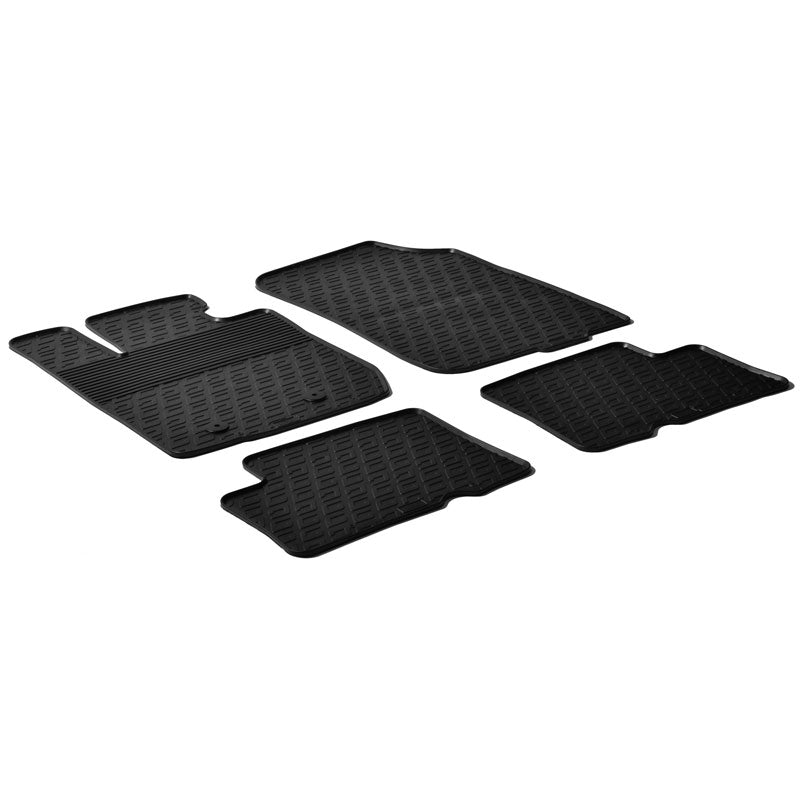 Gledring, tappetini in gomma, adatti a Dacia Duster 2010-2015 (profilo G 4 pezzi + clip)