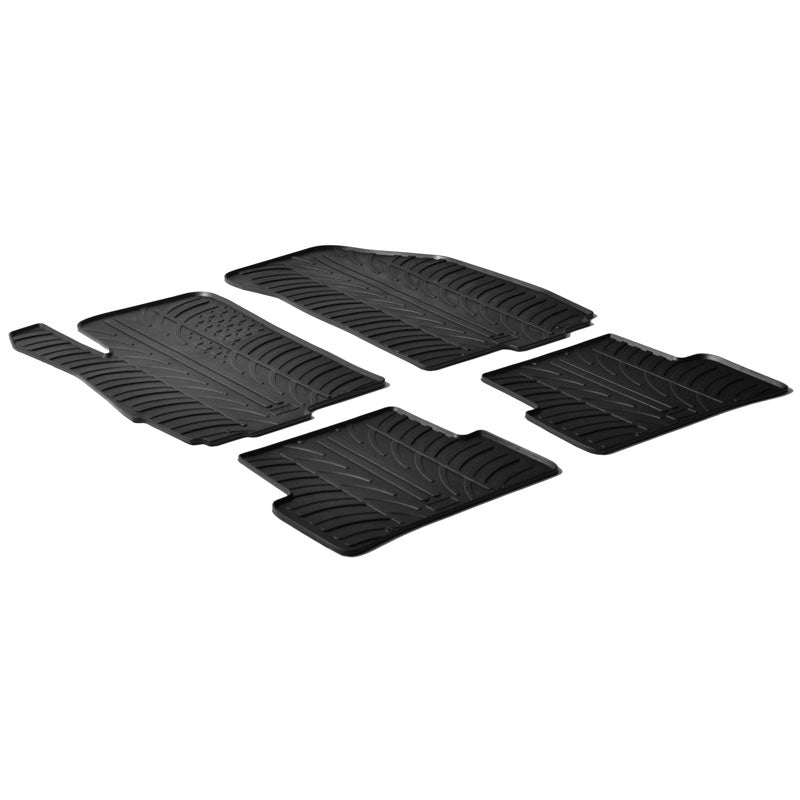 Gledring, tappetini in gomma, compatibile con Chevrolet Aveo 2011- (profilo a T 4 pezzi)