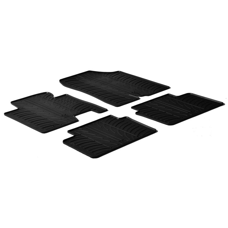 Gledring, tappetini in gomma, compatibile con Hyundai i30 / Kia Cee'd 2012-2015 (profilo a T 4 pezzi + clip)