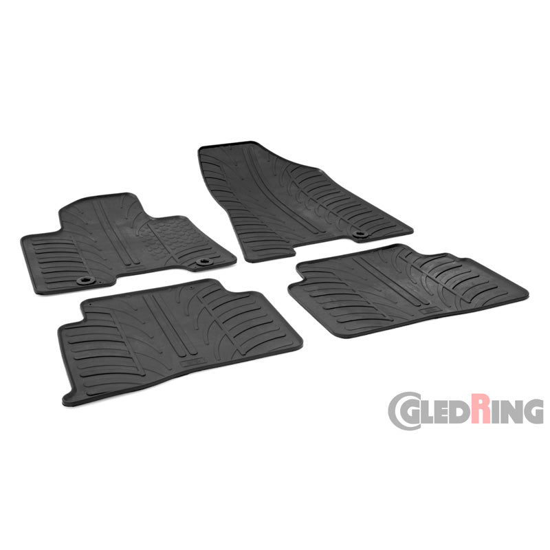 Gledring, Rubber mats, fits Hyundai Tucson 2015-2020 (T profile 4 pieces + clips)