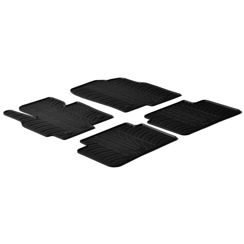 Gledring, Rubber Mats, Fits Mazda CX-5 petrol 2012-2017 (T profile 4 pieces + clips)
