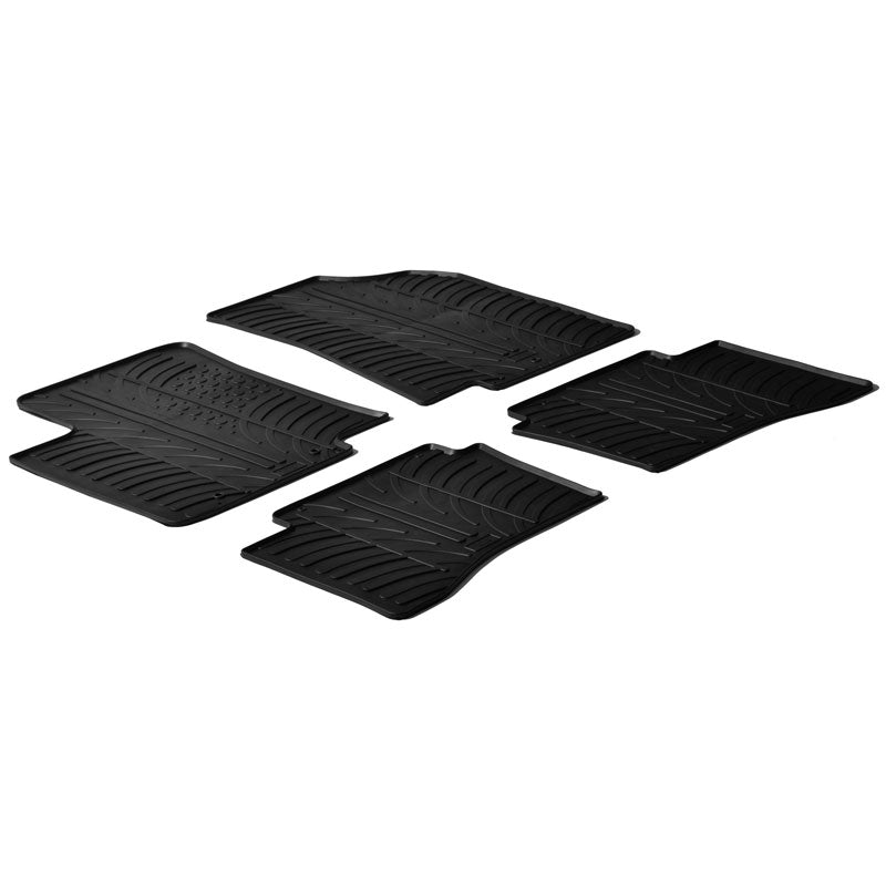 Gledring, tappetini in gomma, adatto a Kia Rio 5 doors 2011-2016 (profilo T 4 pezzi)