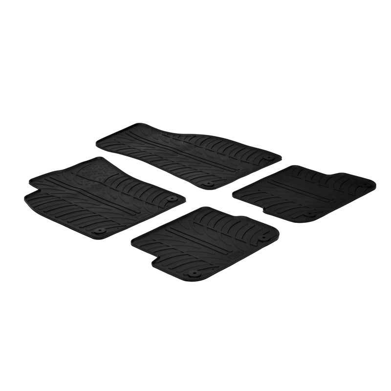 Gledring, tapis en caoutchouc, adaptés à Audi A6 4F Sedan 2005-2011 (profil T 4 pièces + clips)