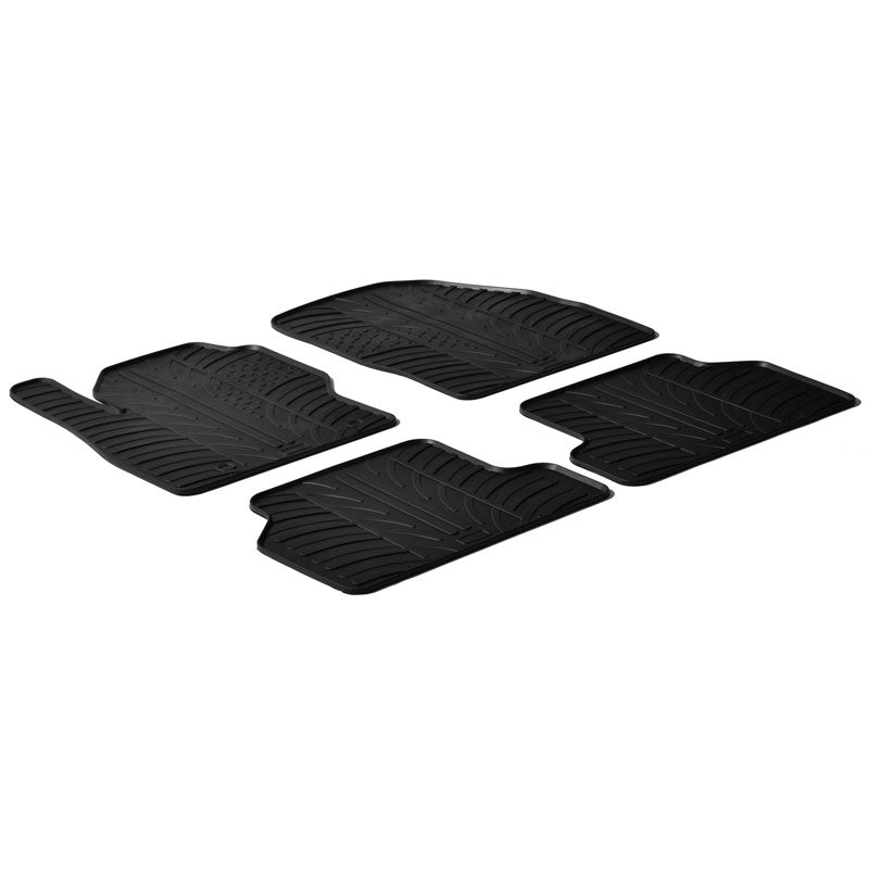 Gledring, Rubber Mats, fits Ford Focus II 2005-2011 (T profile 4 pieces + clips)