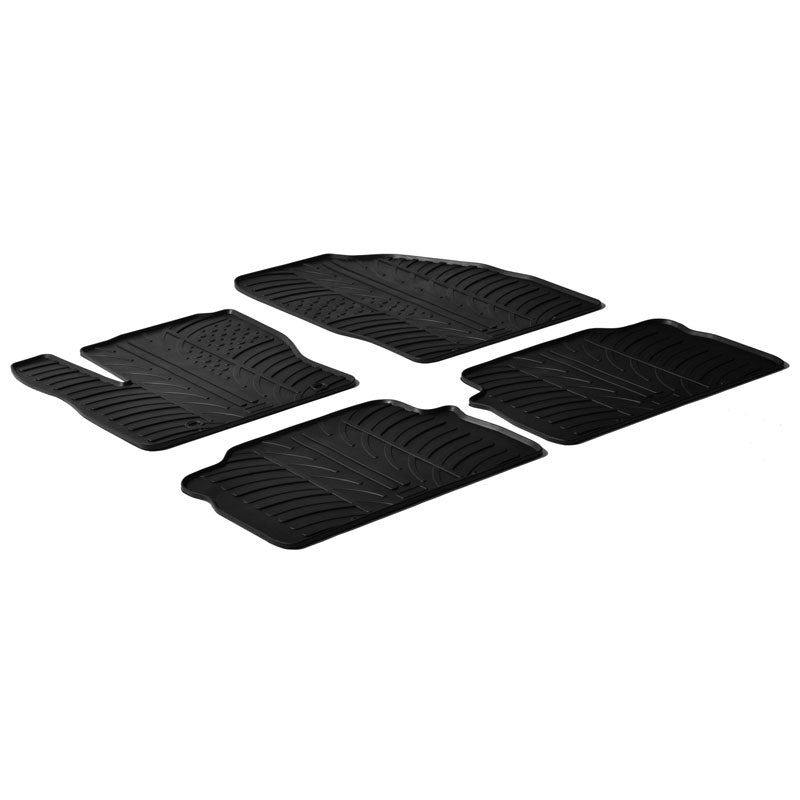 Gledring, Gummimåtter, passer til Ford C-Max 2003-2009 (T profile 4-dele + klips)