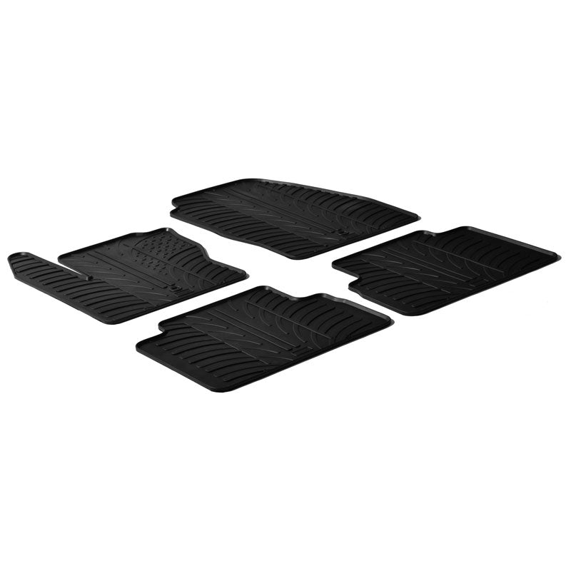 Gledring, Gummimåtter, passer til Ford C-Max 2010-2014 (T profile 4-dele + klips)