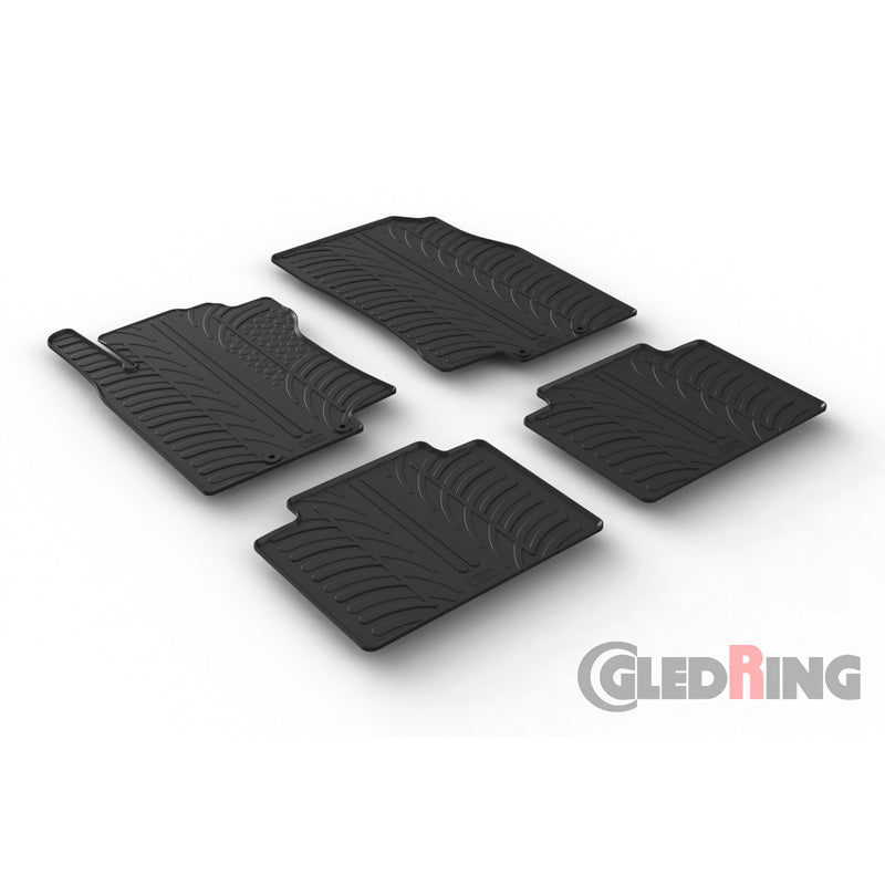 Gledring, gumové autokoberce, pasují do Nissan X-Trail 2014-2020 (profil T, 4dílná sada + klipsy)