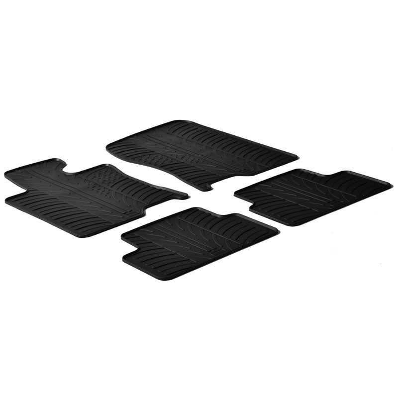 Gledring, tapis en caoutchouc, compatibles avec Honda Accord 2008- (profil T 4 pièces + clips)