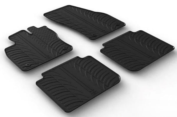 Gledring, tapis en caoutchouc, adaptés à Seat Tarraco 2019- (profil en T 4 pièces + clips)