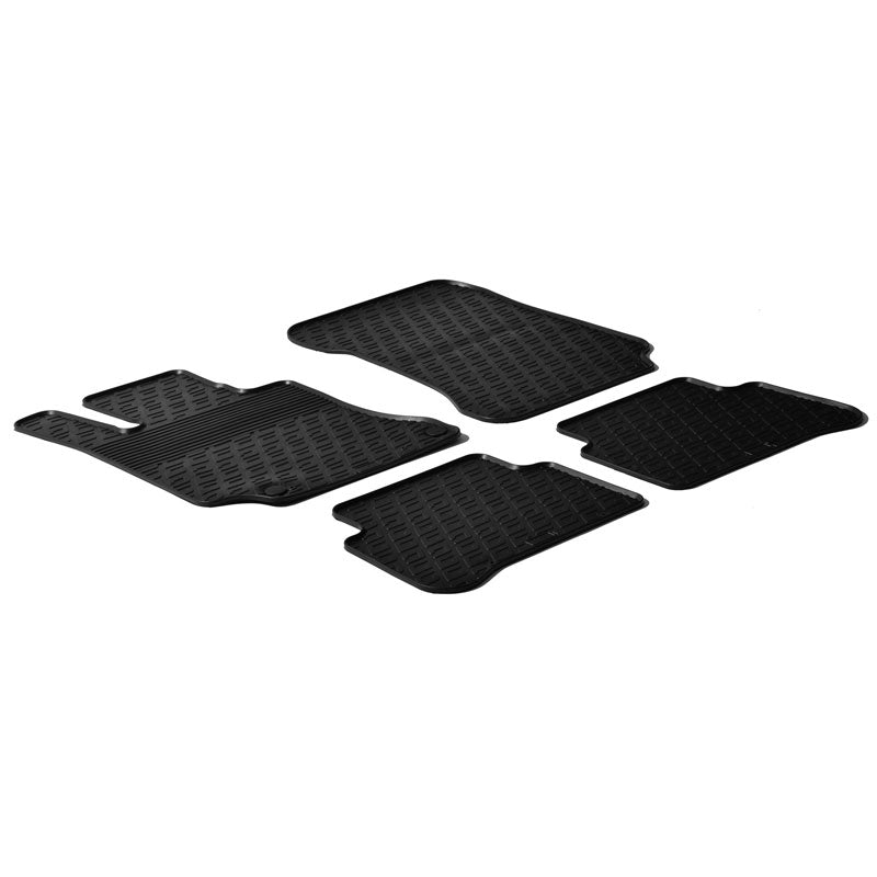 Gledring, tappetini in gomma, adatti a Mercedes E-Class W212 2009-2013 (profilo G 4 pezzi + clip)