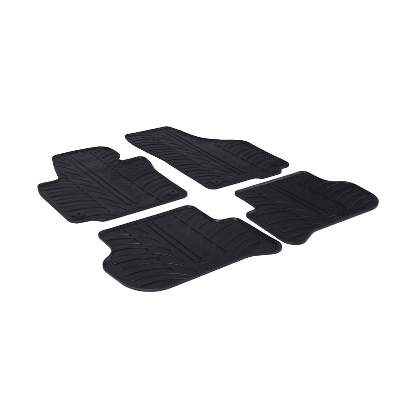Gledring, tappetini in gomma, adatti a Skoda Yeti 2013-2017 (profilo T 4 pezzi + clip)