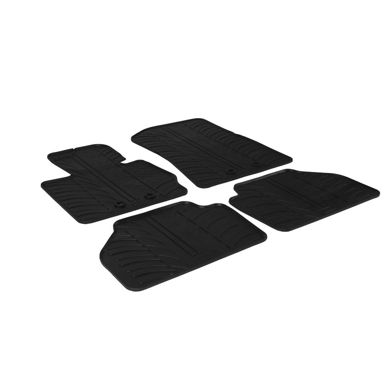 Gledring, Rubber mats, fits BMW X4 (F26) 2014-2018 (T profile 4 pieces + clips)