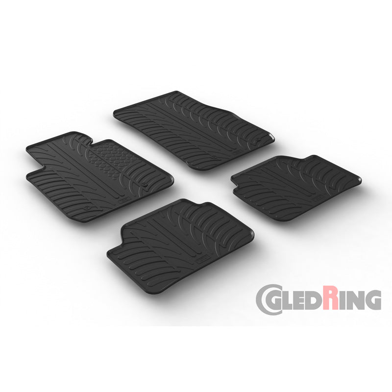 Gledring, gumové koberečky, vhodné pro BMW 1-Series F20/F21 2011-2019 (T-profil 4 díly + klipsy)