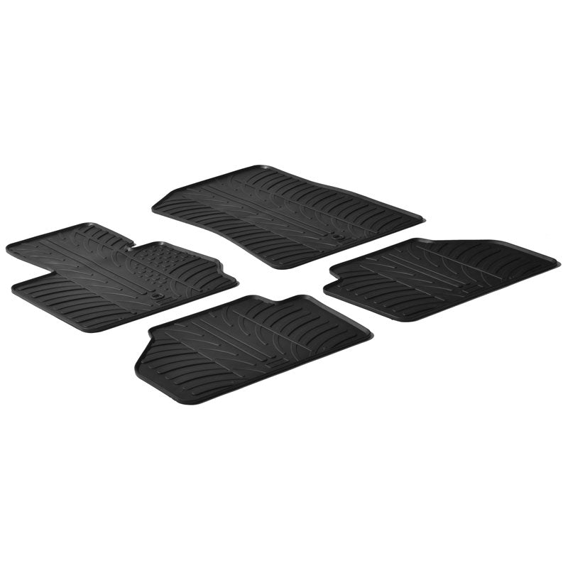 Gledring, tappetini in gomma, compatibili con BMW X3 (F25) 2010-2017 (profilo T 4 pezzi + clip)