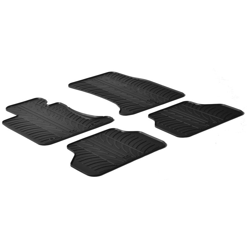Gledring, gumowe dywaniki, pasuje do BMW 5 Series E60/E61 2004-2010 (profil T, 4 części + klipsy)